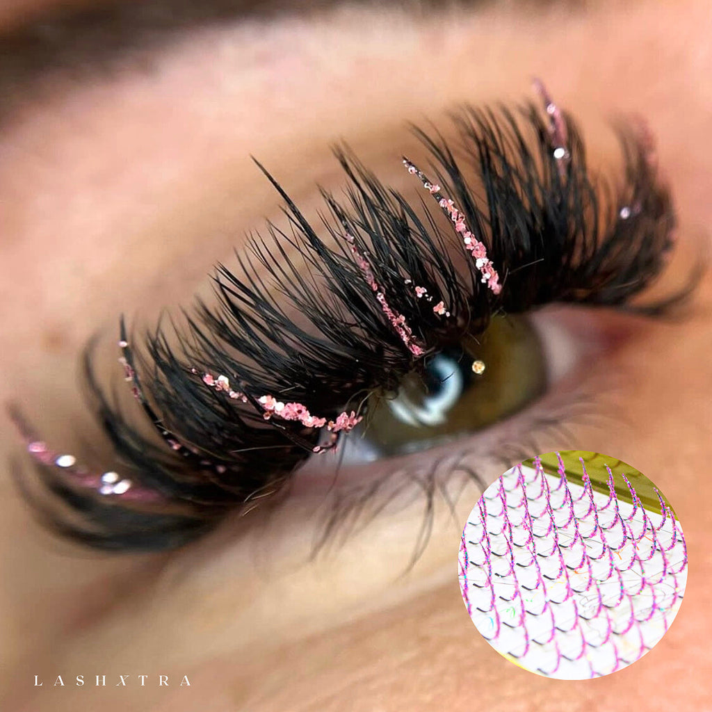 PREMIUM GLITTER LASH SPIKES - PINK